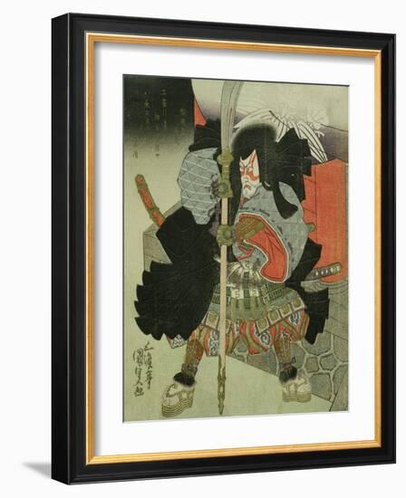 The Actor Ichikawa Danjuro VII as a Samurai Warrior-Utagawa Kunisada-Framed Giclee Print
