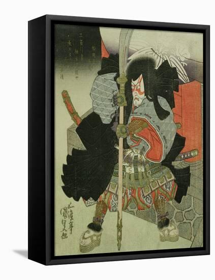 The Actor Ichikawa Danjuro VII as a Samurai Warrior-Utagawa Kunisada-Framed Premier Image Canvas