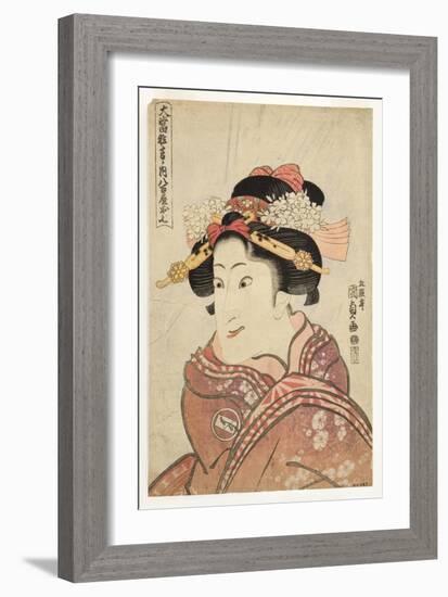 The Actor Iwai Hanshiro V as the Greengrocer's Daughter, Oshichi, C.1815-Utagawa Kunisada-Framed Giclee Print