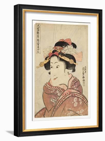 The Actor Iwai Hanshiro V as the Greengrocer's Daughter, Oshichi, C.1815-Utagawa Kunisada-Framed Giclee Print