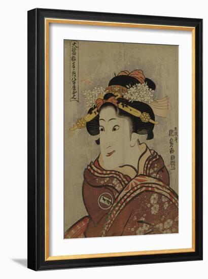 The Actor Iwai Hanshiro V as Yaoya Oshici, circa 1815-Utagawa Kunisada-Framed Giclee Print