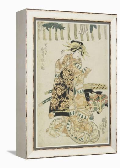 The Actor Iwai Matsunosuke as a Courtesan-Utagawa Kunisada-Framed Premier Image Canvas