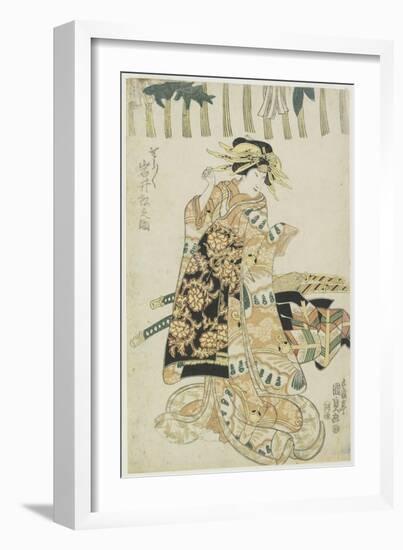 The Actor Iwai Matsunosuke as a Courtesan-Utagawa Kunisada-Framed Giclee Print