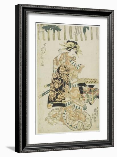 The Actor Iwai Matsunosuke as a Courtesan-Utagawa Kunisada-Framed Giclee Print