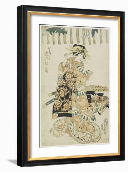 The Actor Iwai Matsunosuke as a Courtesan-Utagawa Kunisada-Framed Giclee Print