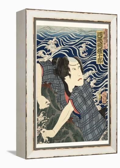 The Actor Kawarazaki Gonjuro I as Ukiyo Inosuke, Later Danjuro Vii, 1862-Tsukioka Yoshitoshi-Framed Premier Image Canvas