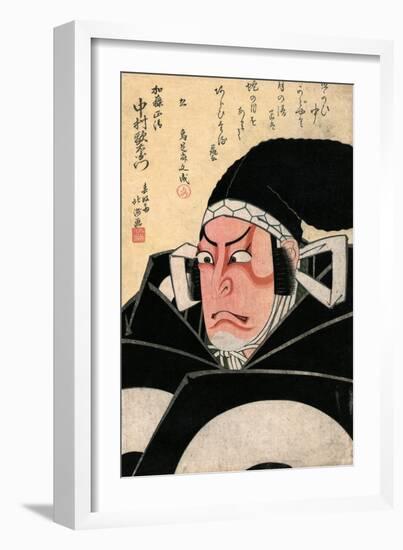 The Actor Nakamura Utaemon in the Role of Kato Masakiyo-Shunkosai Hokushu-Framed Giclee Print