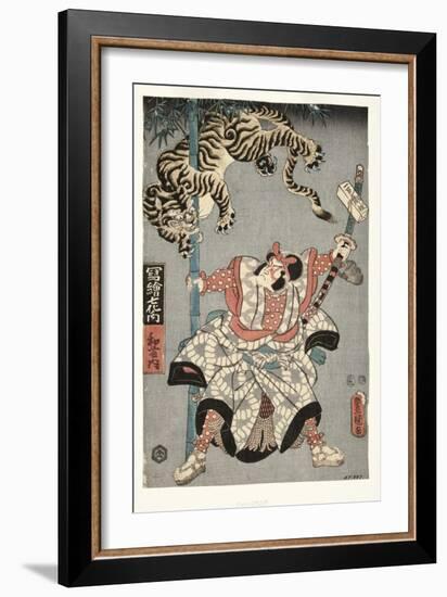 The Actor Onoe Waichi II as Watonai, 1857-Utagawa Kunisada-Framed Giclee Print