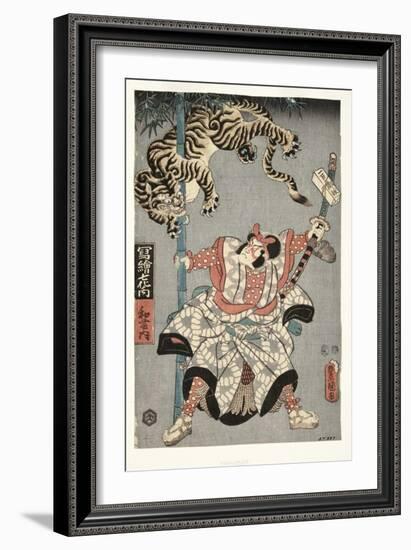 The Actor Onoe Waichi II as Watonai, 1857-Utagawa Kunisada-Framed Giclee Print