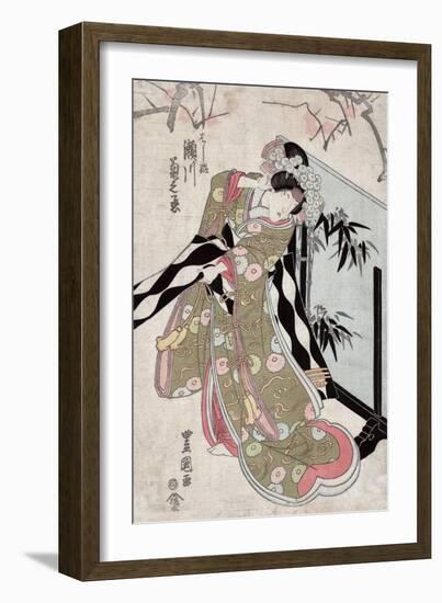 The Actor Segawa Kikunojo as Hashihime, Japanese Wood-Cut Print-Lantern Press-Framed Art Print