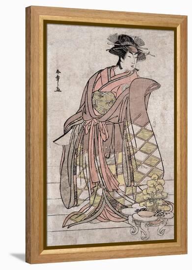 The Actor Segawa Kikunojo, Japanese Wood-Cut Print-Lantern Press-Framed Stretched Canvas