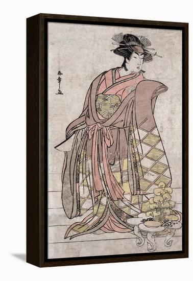 The Actor Segawa Kikunojo, Japanese Wood-Cut Print-Lantern Press-Framed Stretched Canvas