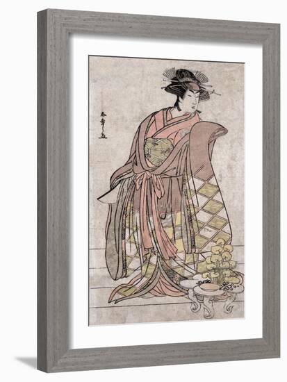 The Actor Segawa Kikunojo, Japanese Wood-Cut Print-Lantern Press-Framed Art Print