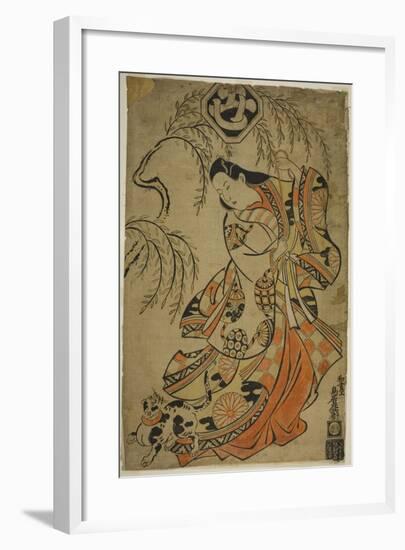 The Actor Uemura Kichisaburo as the Third Princess in the Play Wakoku Gosuiden, 1700-Torii Kiyonobu I-Framed Giclee Print