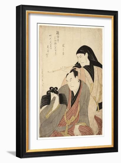 The Actors Ichikawa Ebizo (Danjuro V) and Arashi Hinasuke Ii, 1800-Utagawa Toyokuni-Framed Giclee Print