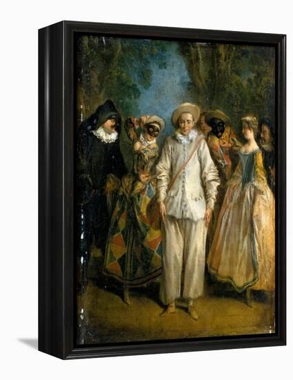 The Actors of the Commedia Dell'Arte-Nicolas Lancret-Framed Premier Image Canvas