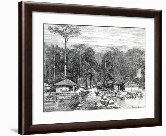 The Adaman Islands: Hope Town with Mount Harriet-null-Framed Giclee Print