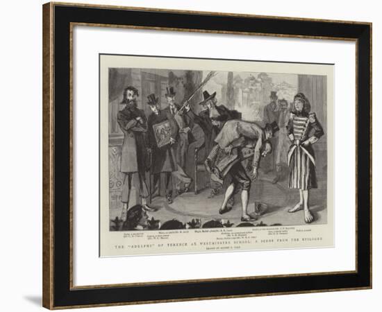 The Adelphi of Terence at Westminster School, a Scene from the Epilogue-Sydney Prior Hall-Framed Giclee Print