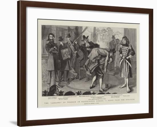 The Adelphi of Terence at Westminster School, a Scene from the Epilogue-Sydney Prior Hall-Framed Giclee Print