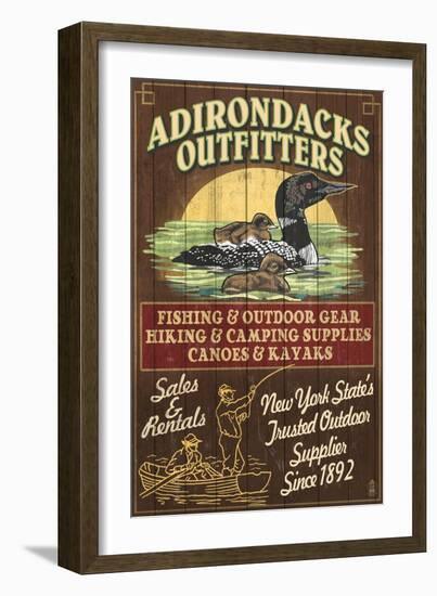The Adirondacks, New York State - Loon-Lantern Press-Framed Art Print