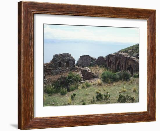 The Adlahuasi or the Temple of the Virgins of the Sun on the Island of the Moon, Lake Titicaca-null-Framed Giclee Print