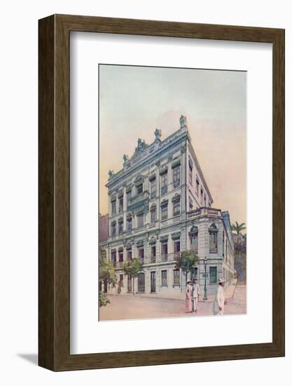 'The Administrative Offices of the Leopoldina Railway, facing Rio Bay', 1914-Unknown-Framed Photographic Print