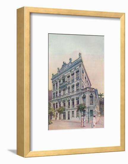 'The Administrative Offices of the Leopoldina Railway, facing Rio Bay', 1914-Unknown-Framed Photographic Print