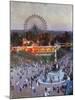 The Admiral Tegetthoff Monument at the Praterstern with the Ferris Wheel, Vienna-Heinrich Tomec-Mounted Giclee Print