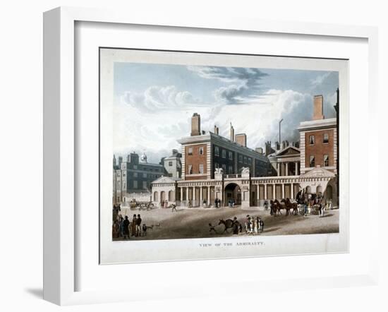 The Admiralty, Whitehall, Westminster, London, 1818-Joseph Constantine Stadler-Framed Giclee Print