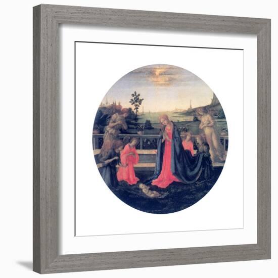 The Adoration, C1480s-Filippino Lippi-Framed Giclee Print