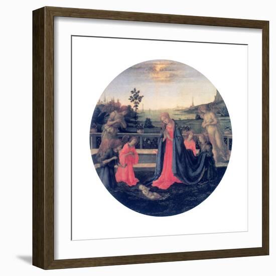 The Adoration, C1480s-Filippino Lippi-Framed Giclee Print