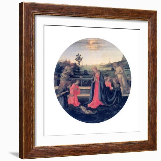 The Adoration, C1480s-Filippino Lippi-Framed Giclee Print