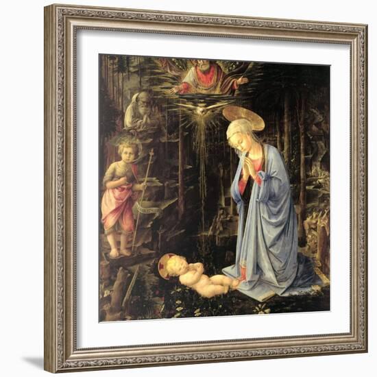 The Adoration in the Forest, 1459-Fra Filippo Lippi-Framed Giclee Print