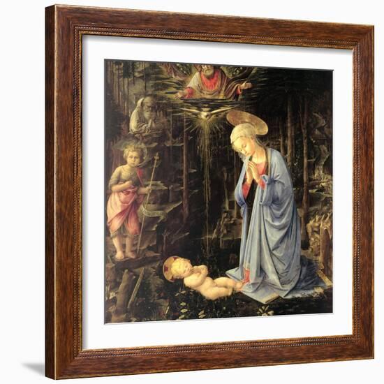 The Adoration in the Forest, 1459-Fra Filippo Lippi-Framed Giclee Print