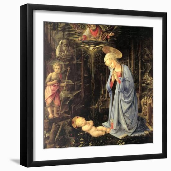 The Adoration in the Forest, 1459-Fra Filippo Lippi-Framed Giclee Print