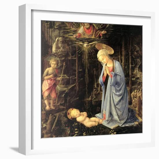 The Adoration in the Forest, 1459-Fra Filippo Lippi-Framed Giclee Print