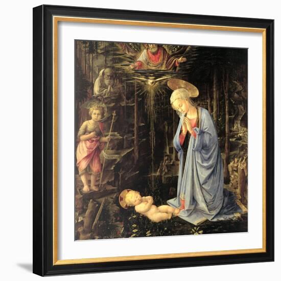 The Adoration in the Forest, 1459-Fra Filippo Lippi-Framed Giclee Print