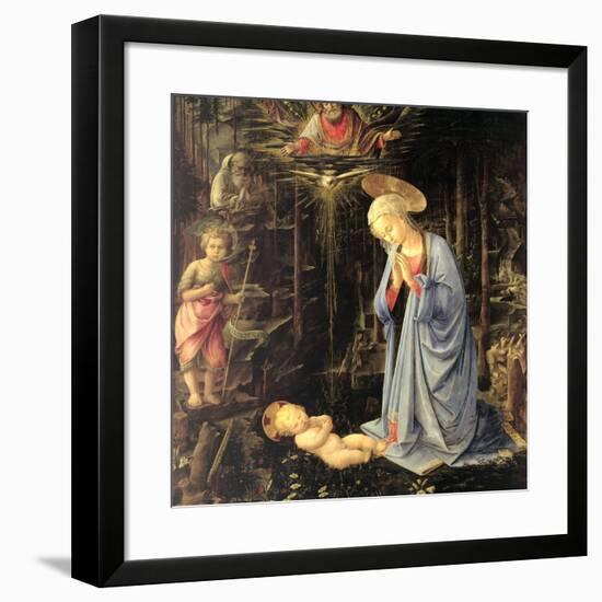 The Adoration in the Forest, 1459-Fra Filippo Lippi-Framed Giclee Print