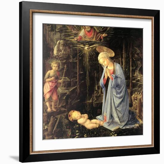 The Adoration in the Forest, 1459-Fra Filippo Lippi-Framed Premium Giclee Print