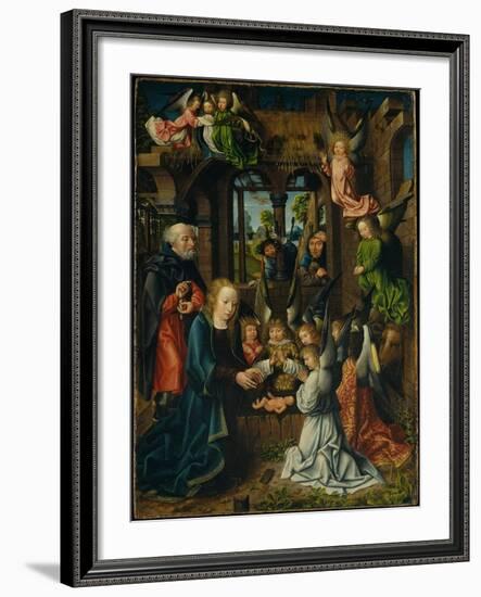 The Adoration of the Christ Child, c.1500-Master of Frankfurt-Framed Giclee Print