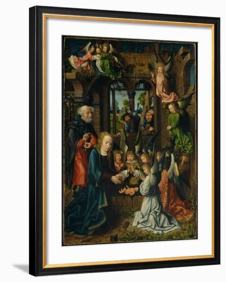 The Adoration of the Christ Child, c.1500-Master of Frankfurt-Framed Giclee Print