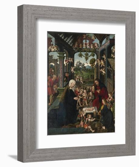 The Adoration of the Christ Child, C.1515-Jacob Cornelisz van Oostsanen-Framed Giclee Print