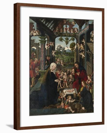 The Adoration of the Christ Child, C.1515-Jacob Cornelisz van Oostsanen-Framed Giclee Print