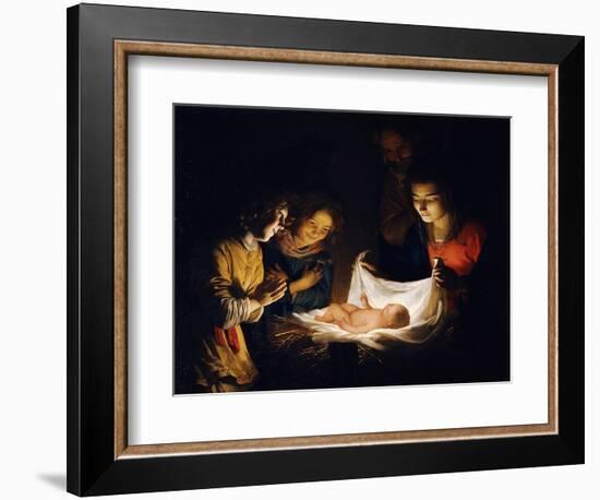 The Adoration of the Christ Child, C. 1620-Gerrit van Honthorst-Framed Giclee Print