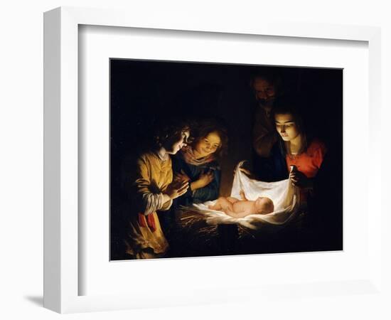 The Adoration of the Christ Child, C. 1620-Gerrit van Honthorst-Framed Giclee Print