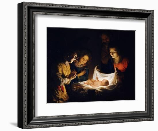 The Adoration of the Christ Child, C. 1620-Gerrit van Honthorst-Framed Giclee Print