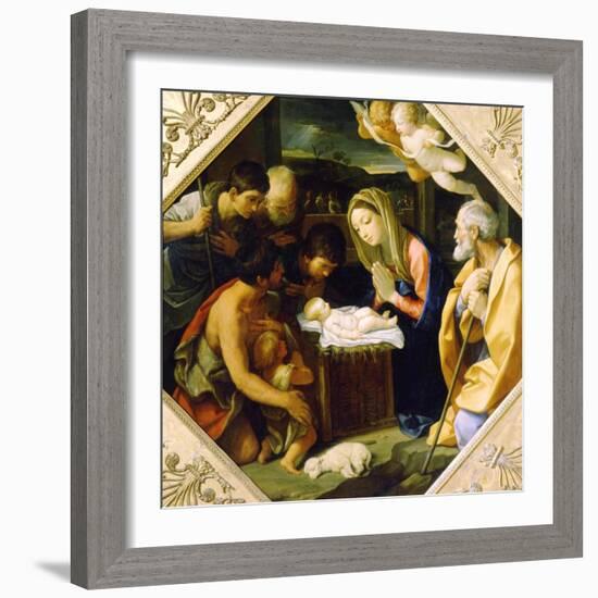 The Adoration of the Christ Child, C1640-Guido Reni-Framed Giclee Print