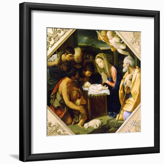 The Adoration of the Christ Child, C1640-Guido Reni-Framed Giclee Print