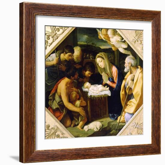 The Adoration of the Christ Child, C1640-Guido Reni-Framed Giclee Print