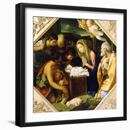 The Adoration of the Christ Child, C1640-Guido Reni-Framed Giclee Print